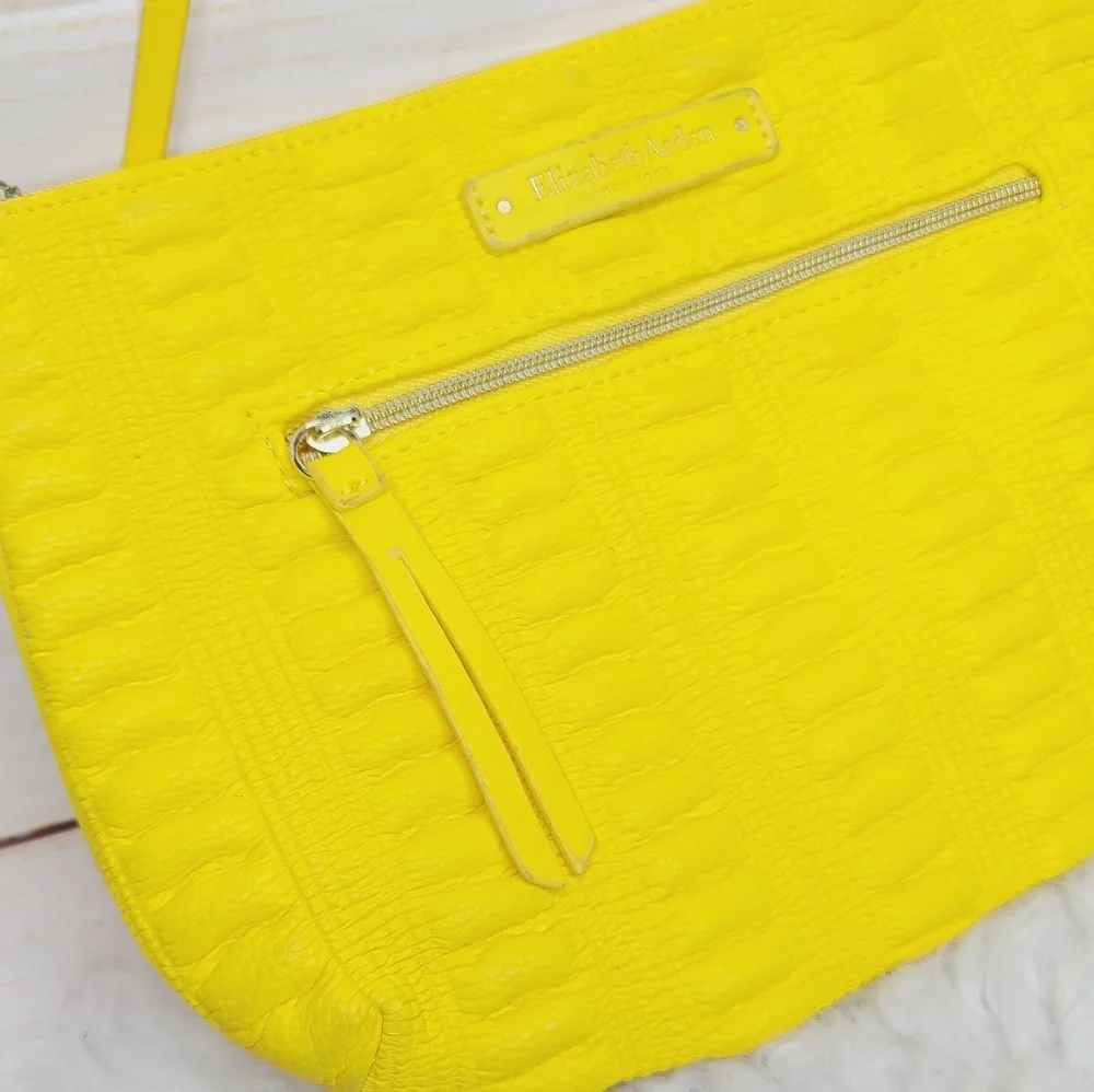 Elizabeth Arden mellow yellow make up clutch bag